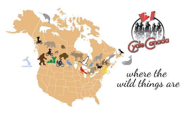 Canada US Map with animals