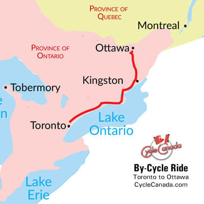 map for By-Cycle Ride