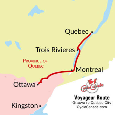 Map of the Voyageur Route